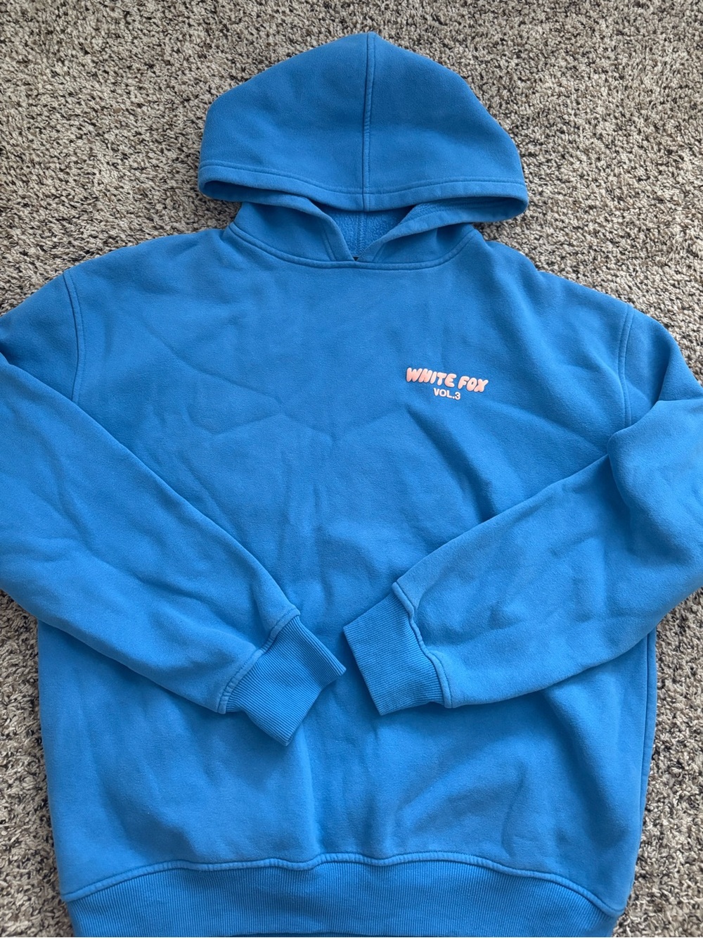White Fox Boutique Blue Hooded Sweatshirt